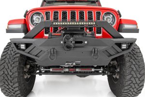 Jeep Wrangler Front Winch Bumper - Rough Country - Full Width Off-Road - '07-'10